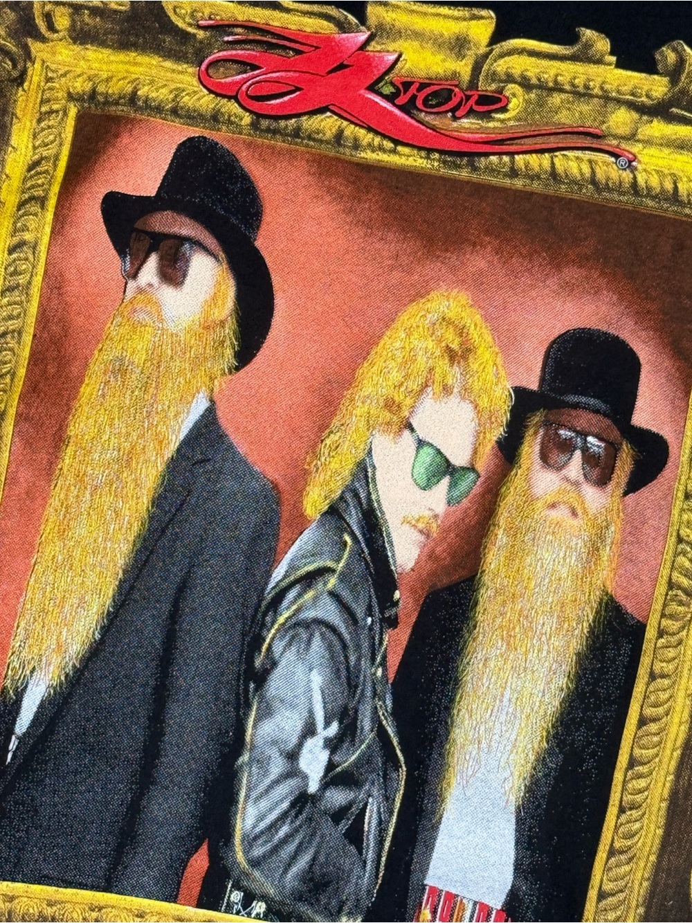 Vintage ZZ Top Graphic Cotton Band Tee Black Rock Music Concert Shirt - Picture 5 of 7